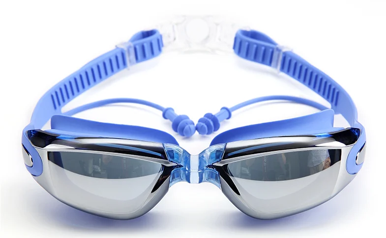 Swimming Glasses Myopia Swimming Pool and Professional Waterproof Earplug Water Formula Electroplating Glasses Diving swimming goggles