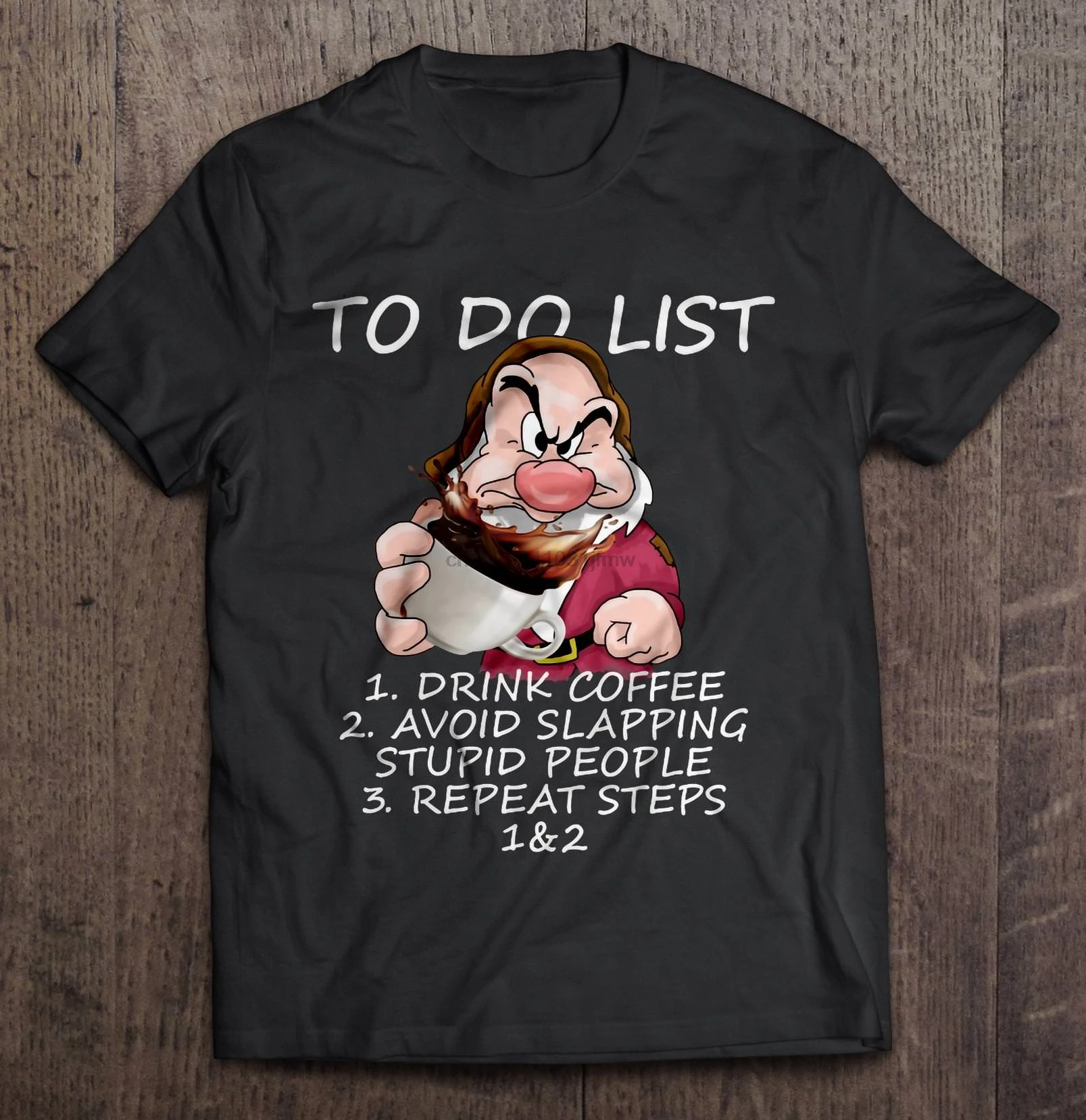 Мужская забавная футболка модная с надписью Do List Drink Coffee Избегайте похлопывания