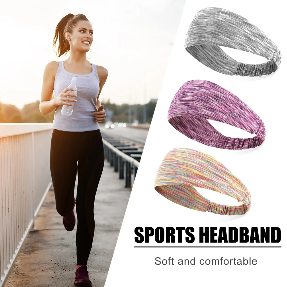 Йога в полоску головная повязка Дышащие уличные спортивные тренировки Фитнес