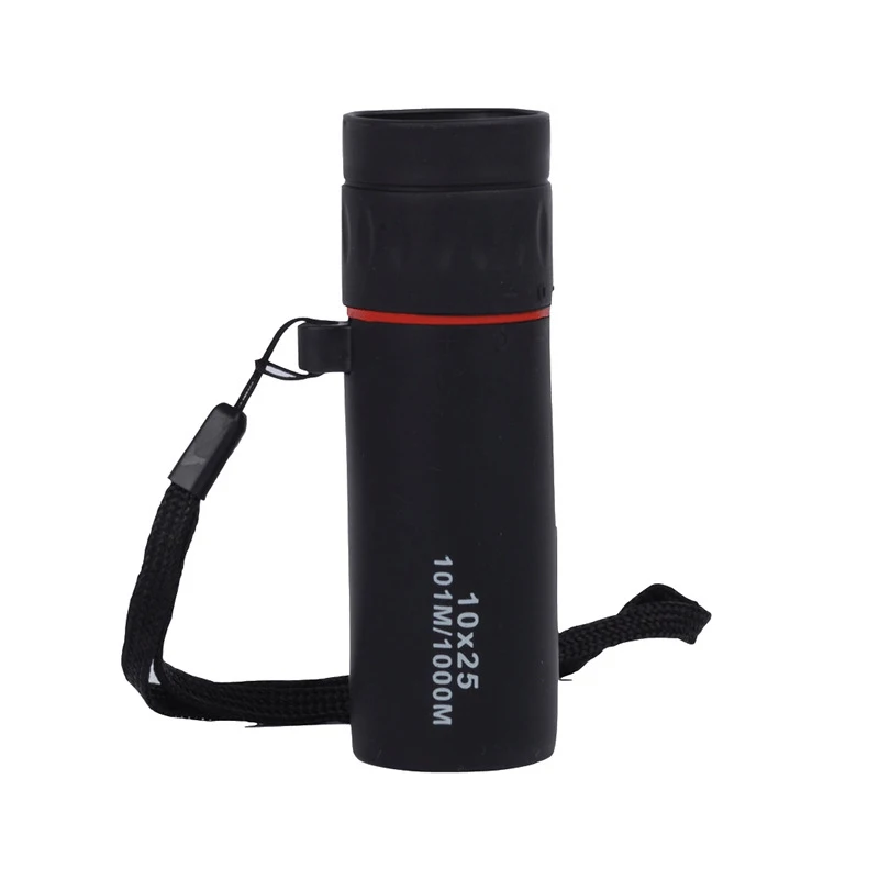 10x25 Монокуляр профессиональная двойная зеленая пленка Карманный spyglass для охоты