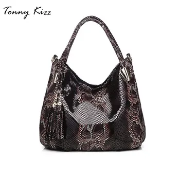 

Tonny Kizz big handbags for women 2020 female shoulder bag serpentine leather tote bags high quality fashion hobos animal prints