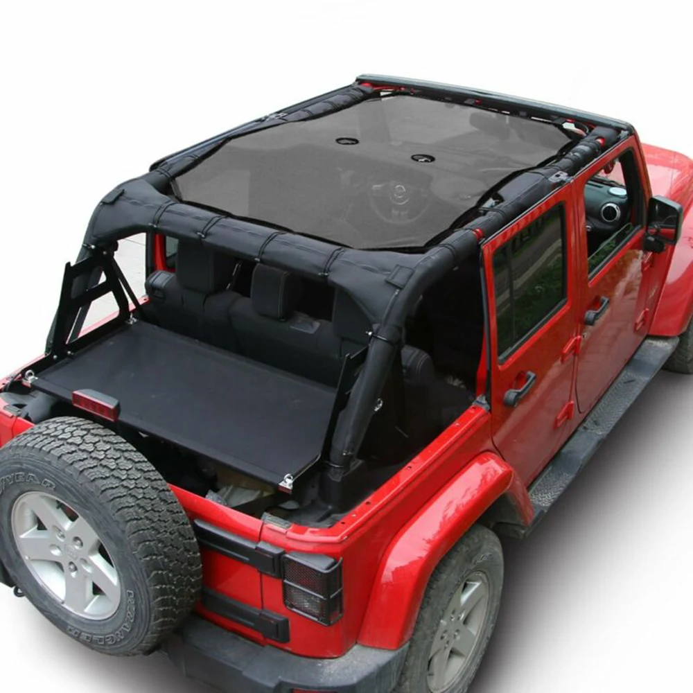 Солнцезащитная Сетка верхняя крышка Анти-УФ аксессуары для Jeep Wrangler JK JKU 2007