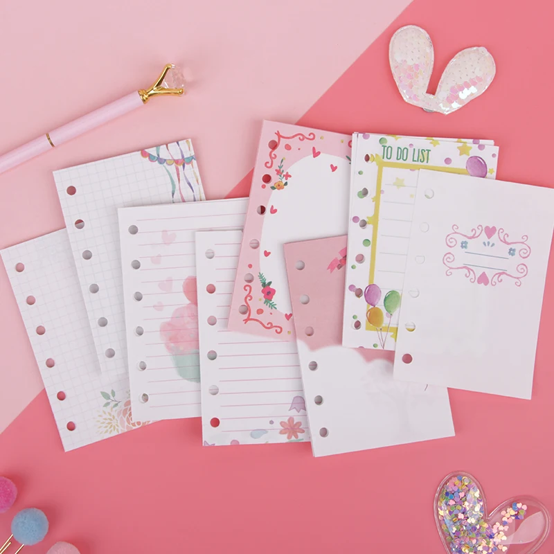 

Fromthenon Cute Girls School Notebook Filler Paper Set A5a6a7 Kawaii Diary Refill for Filofax 2021 Agenda Organizer Inner Core