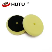 3-дюймовый машины, полироль для автомобиля, прокладки из вспененного материала 80 мм пены с полировальной Подложка для полировальная машинка для автомобилей с эксцентриковым, RO/DA/Воздушный полировщик полиэстеровый желтый средний режущий диск