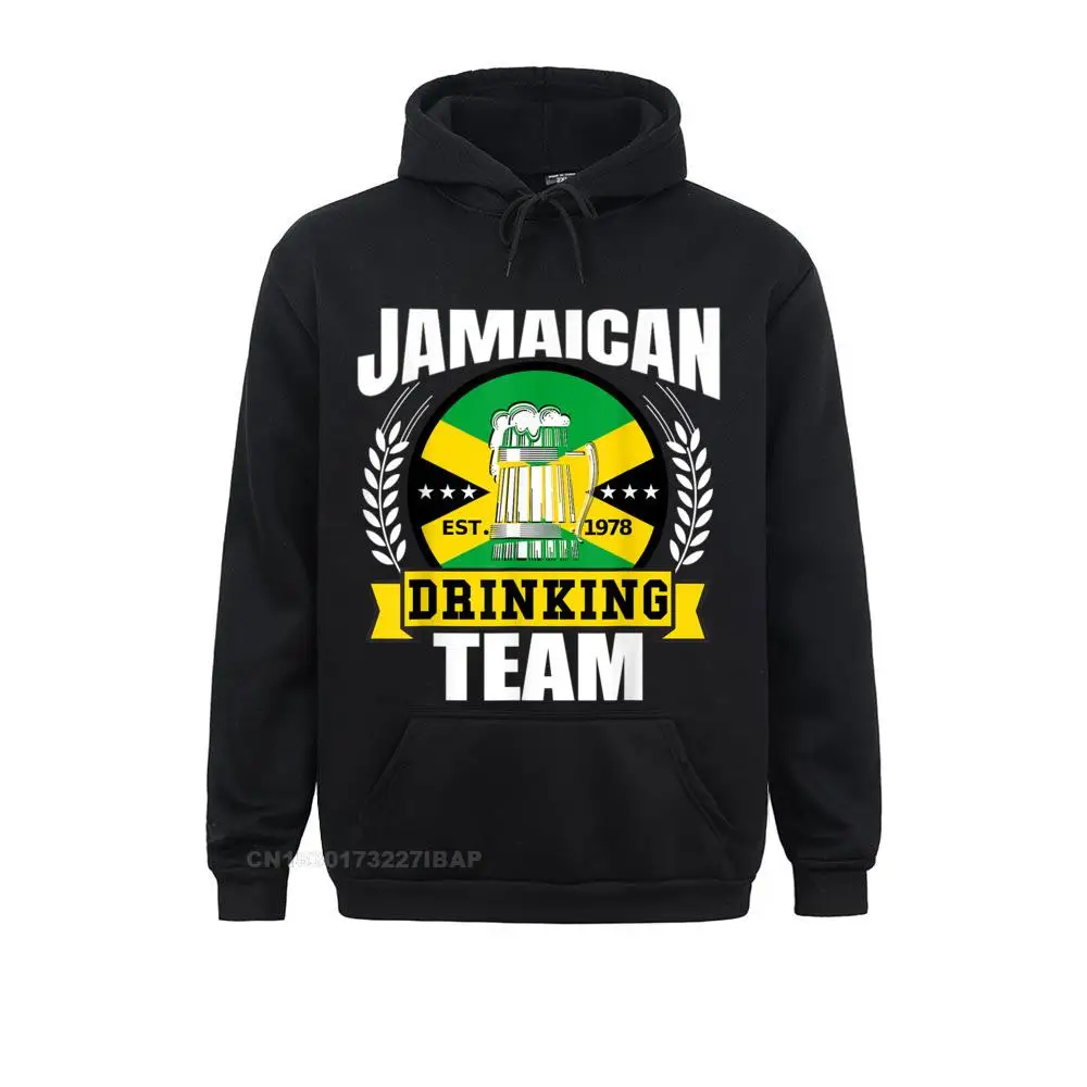 Jamaican Drinking Team Funny Jamaica Flag Beer Party Hoodie Moto Biker