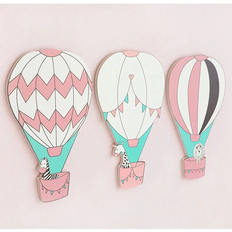 

Nursery Room Decor Nordic Balloon 3D Wall Stickers For Baby Kids Rooms Wall Stickers Baby Gir Pink Hot Balloon Wall Stickers