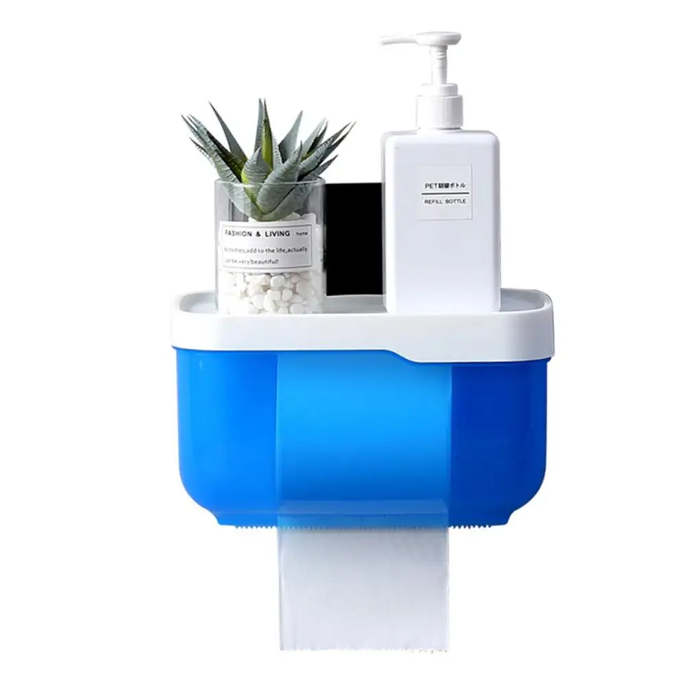 

Bathroom Waterproof Tissue Box Plastic Bath Toilet Paper Holder Wall Mounted Paper Storage Box