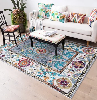 

Bohemian Turkey Alien Domain Ethnic Style Multicolor European Flower Bedroom Living Room Mat Carpet Customization
