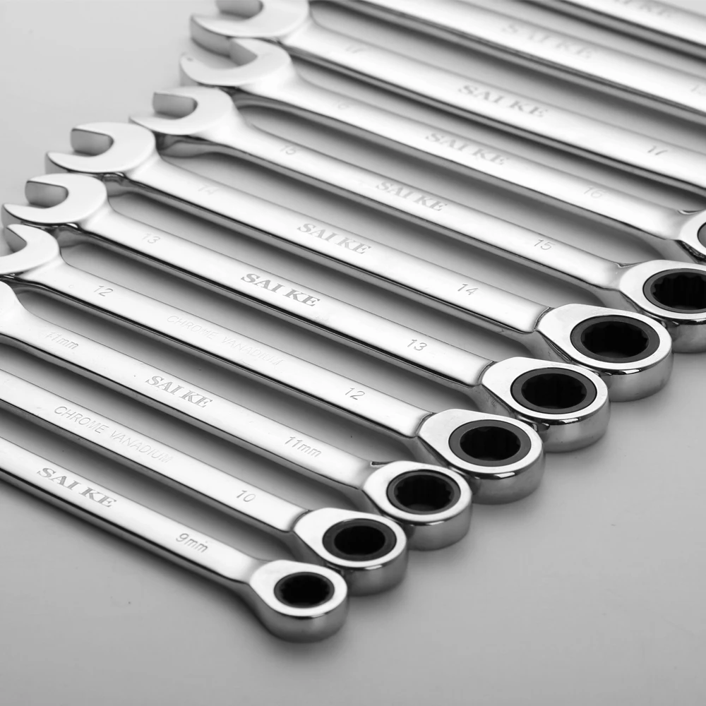 Ratchet Combination Metric Wrenches spanner Hand Tools Torque Gear Socket Nut Tools, Choice of one or a set of wrenches 4