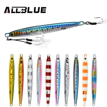 HOT SALE ❤️ ALLBLUE SLOWER Long Metal Jig Fishing Lure Slow Cast Jigging Spoon 20G 30G 40G 60G Artificial Shore Lead Metal Bait Sea Tackle - discount item 28% OFF Sports & Entertainment