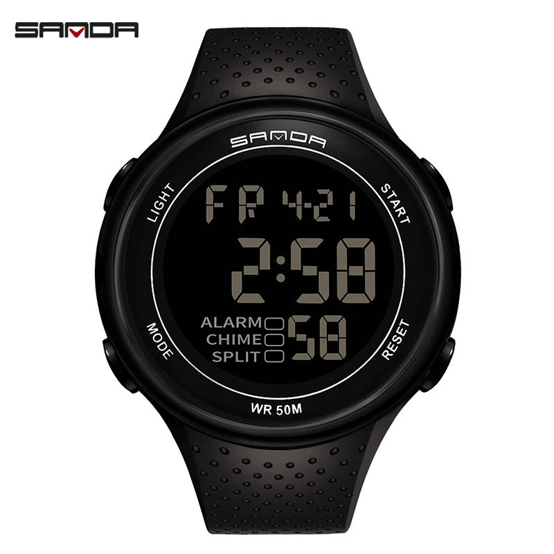 

Sanda Watch Sport Outdoor Men Watch Chrono Double Time Digital Electronic Wrist Watches Male Stopwatch Shockproof Waterproof