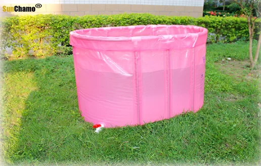 Double Non-inflatable Folding Bathtub For Adult Steam Bath Tub Swimming Pool Collapsible Fumigation Bath Tub