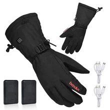 Перчатки с электрическим подогревом с перезаряжаемой батареей, теплые перчатки для рук, Зимние перчатки для альпинизма, катания на лыжах, пеших прогулок