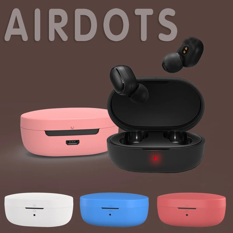 

2020 New Arrival Silicone Protective Cover Earphone Case for Xiaomi Redmi Airdot TWS Bluetooth Earphone Fashion Version Wireless