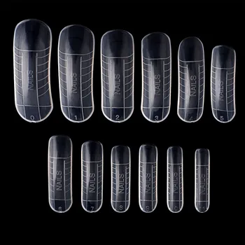 

120 Pcs Quick Building Mold Tips Nail Dual Forms Finger Extension Nail Art UV Builder Poly Gel Tool
