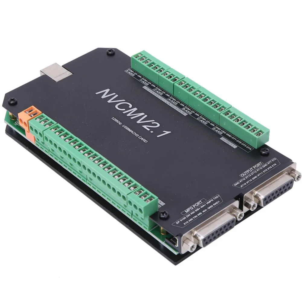 NVCM 5 осевой контроллер с ЧПУ MACH3 USB интерфейсная плата для шагового двигателя