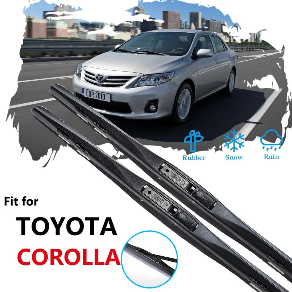 Для Toyota Corolla 2001 ~ 2019 E120 E130 AR10 E121 E160 E170 Стеклоочистители Лезвия автомобильные