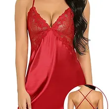 Женское белье, сексуальная сорочка, ночная сорочка бебидолл, мягкая одежда для сна, ночная рубашка с открытой спиной, пижама для женщин, v-образный вырез, атласное кружевное неглиже с стринги