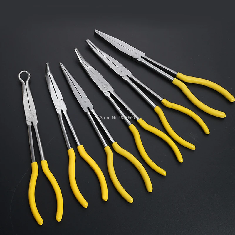 Car Spark Plug Wire Removal Pliers Long Nose Cylinder Cable Clamp