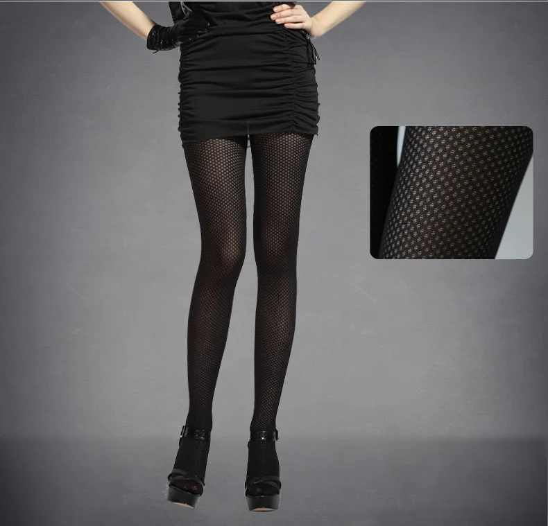 W027 Black LJCUIYAO женские колготки Весна Осень Зима чулки Толстые Непрозрачные чулки бесшовные колготки плюс бархатные теплые эластичные - Цвет: W027 Black