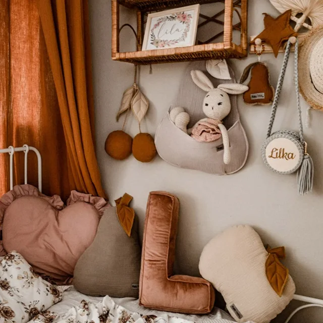 Nordic Style Kids Room Decoration Kawaii Cotton Cherry Wall Hanging Ornaments Children Baby Bedroom Accessories Home Party Decor 4