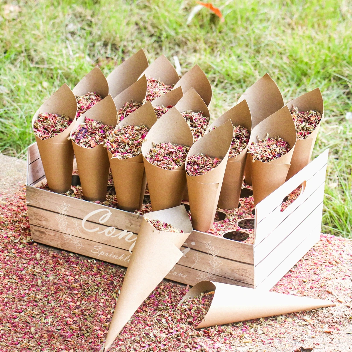 Wedding Confetti Cones Holder Support Wedding Decoration Rose Petal Kraft  Paper Wedding Tray Confetti Cone Wedding Paper Cones - Party & Holiday Diy  Decorations - AliExpress