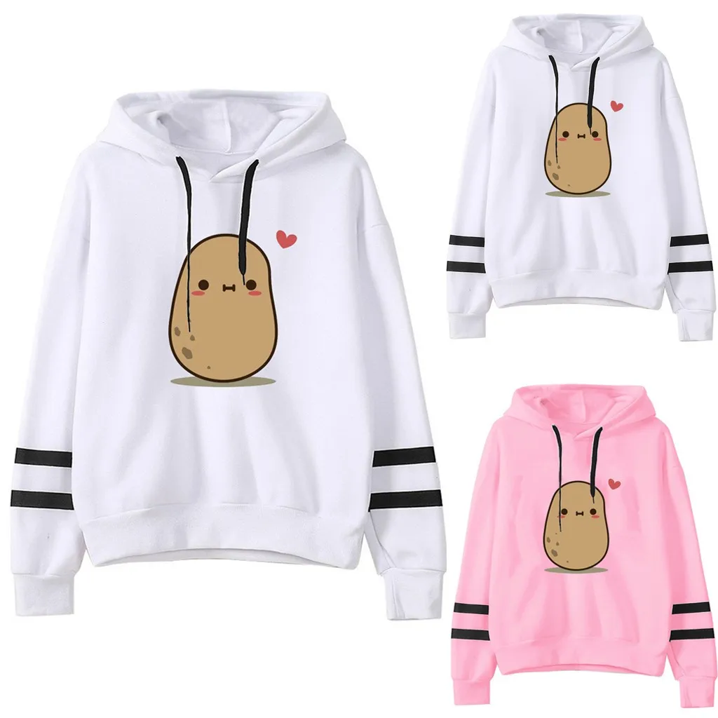 Женская толстовка с капюшоном размера плюс, зима-осень, повседневная, свободная, с длинным рукавом, с мультяшным принтом, толстовка, Sudaderas Para Mujer, свитер