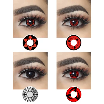 

HIDROCOR® New Naruto Sharingan Cosplay Contacts 2pcs/Pair Yearly Colored Lenses Cosmetic Contact Lenses Beautiful Pupil For Eyes