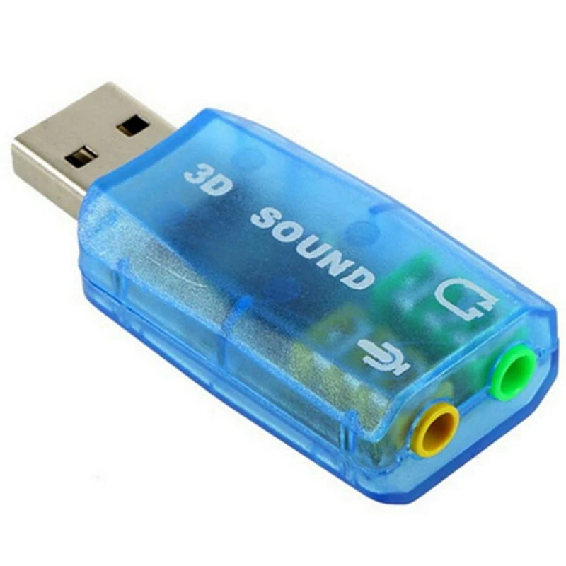 Аудио адаптер Звуковая карта 5,1 USB 3,5 мм Микрофон Разъем для наушников внешние стерео наушники Динамик для ноутбука ПК компьютер
