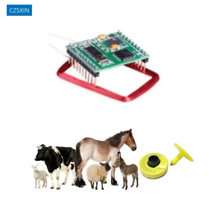 134 2 кГц FDX B EM4305 rfid считыватель ушей животных antena ISO11784/85 для отслеживания овец