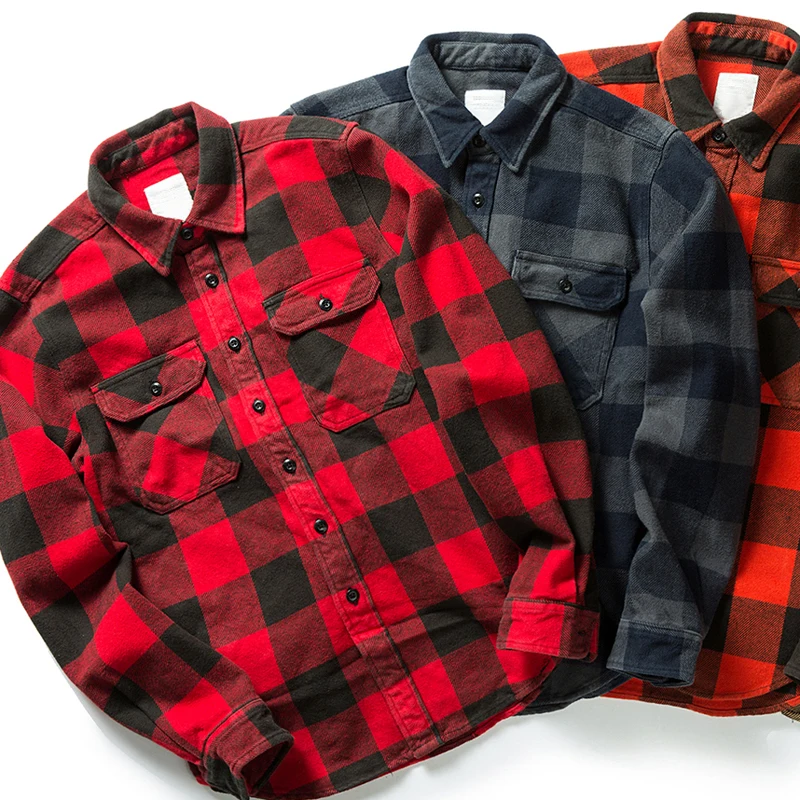 Buffalo Plaid Flannel Shirt Jacket 