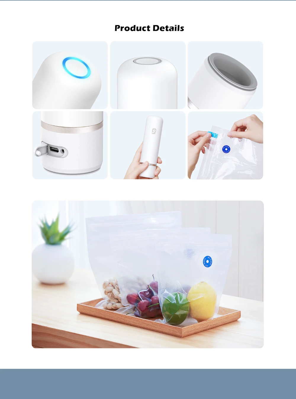 Miaomiaoce Household USB Rechargeable Handheld Vacuum Machine from Xiaomi youpin
