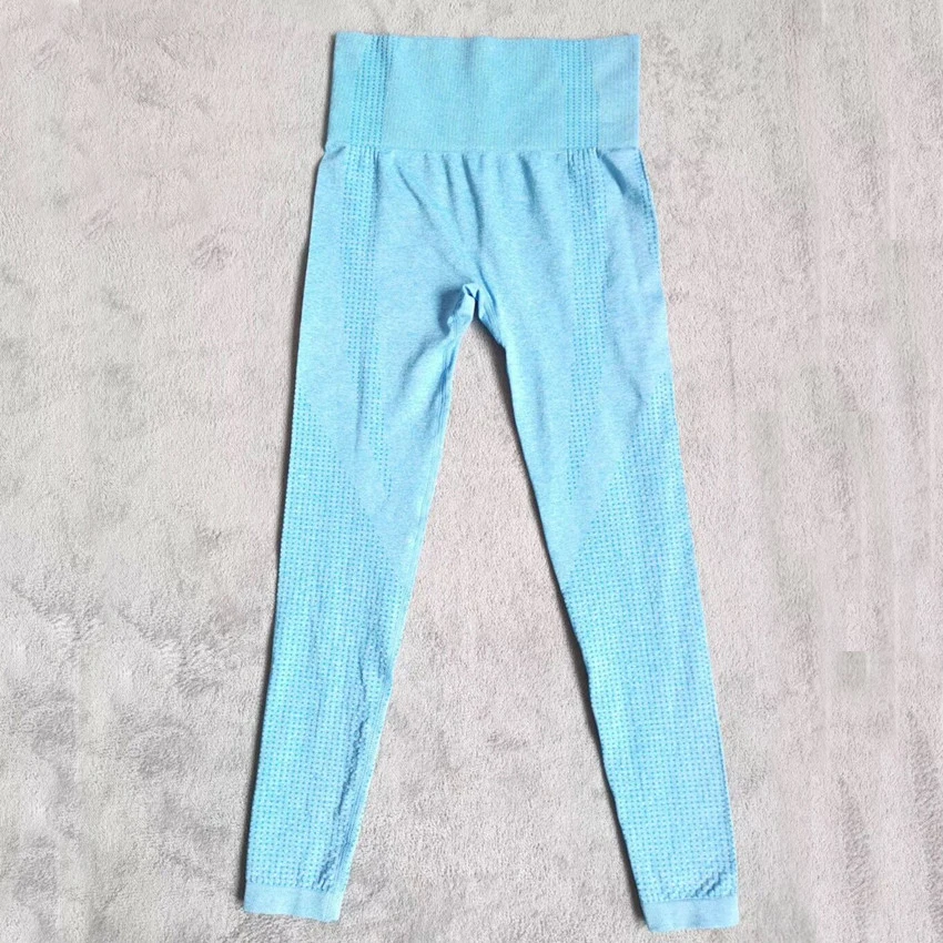 CB1063 blue pant Новинка, 9 цветов, набор для йоги, Vital, бесшовные леггинсы, спортивный бюстгальтер+ женские леггинсы для бега, спортзала, высокая талия, спортивный костюм для фитнеса - Цвет: CB1063 blue pant