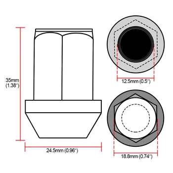 

Car Modification 20pcs 7075-t6 Aluminum HEX 19mm Wheel Lug Nuts 35mm Racing Lug Nut m12x1.5 Racing Forged Jdm Style Yc101089