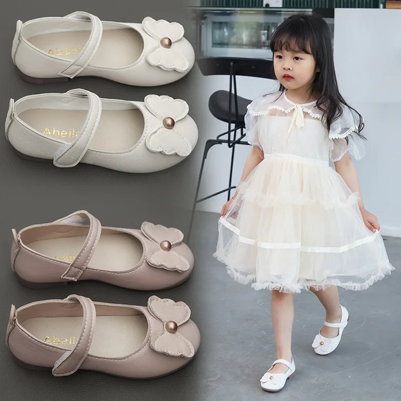 2021New Children Leather Shoes Cartoon Somfortable Soft-soled Kids Shoes Little Girl Princess Single Shoes Pink 3-11Years Old