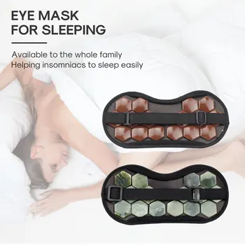 

Natural Real Tourmaline Eye Massager Therapy Jade Stone Germanium Sleep Eye Mask Shade Cover Relaxation Healthcare Gift