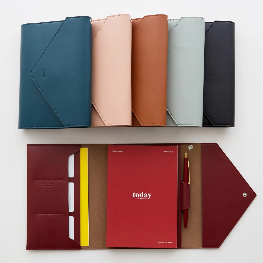 

2020 Buesiess Fashion Wallet Style Journal 190mm*150mm Cool Pure Color Weekly Planner 148P Free Shipping