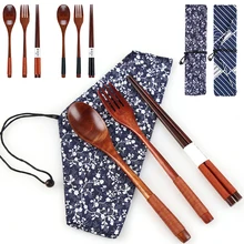 3pcs Kitchen Bamboo Cutlery Set Wooden Straw Dinnerware Set With Cloth Bag Knives Fork Spoon Chopsticks for Travel Table Wear 3pcs Kitchen Bamboo Cutlery Set Wooden Straw Dinnerware Set With Cloth Bag Knives Fork Spoon Chopsticks for Travel Table Wear