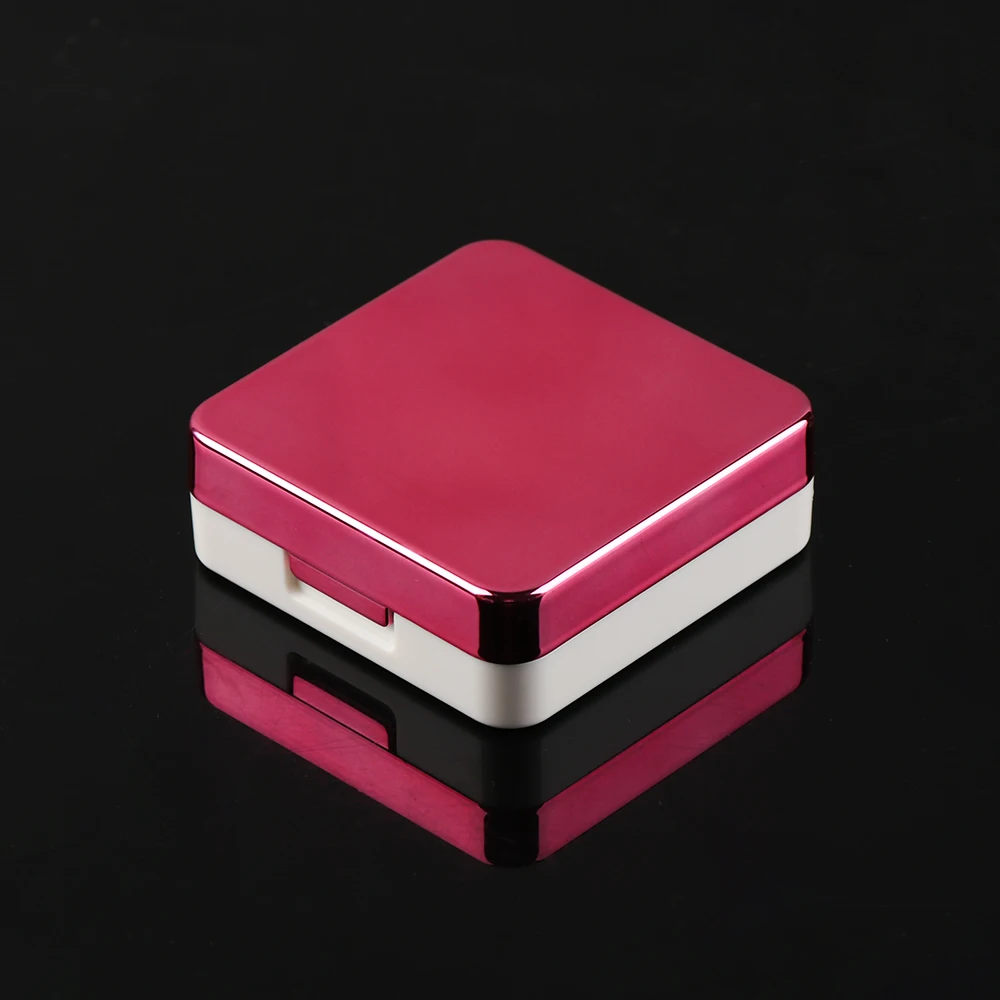 pink 1 шт., портативная мини-коробка для путешествий, простая коробка для контактных линз, абс-пластик, дорожный держатель для хранения, светоотражающий чехол, модные аксессуары - Цвет: pink