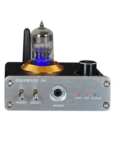 A4 мини вакуумная трубка декодер HIFI 6N3 трубка Bluetooth 5,0 без потерь декодирование APTX аудио приемник адаптер для PCHiFi наушников - Цвет: Серебристый