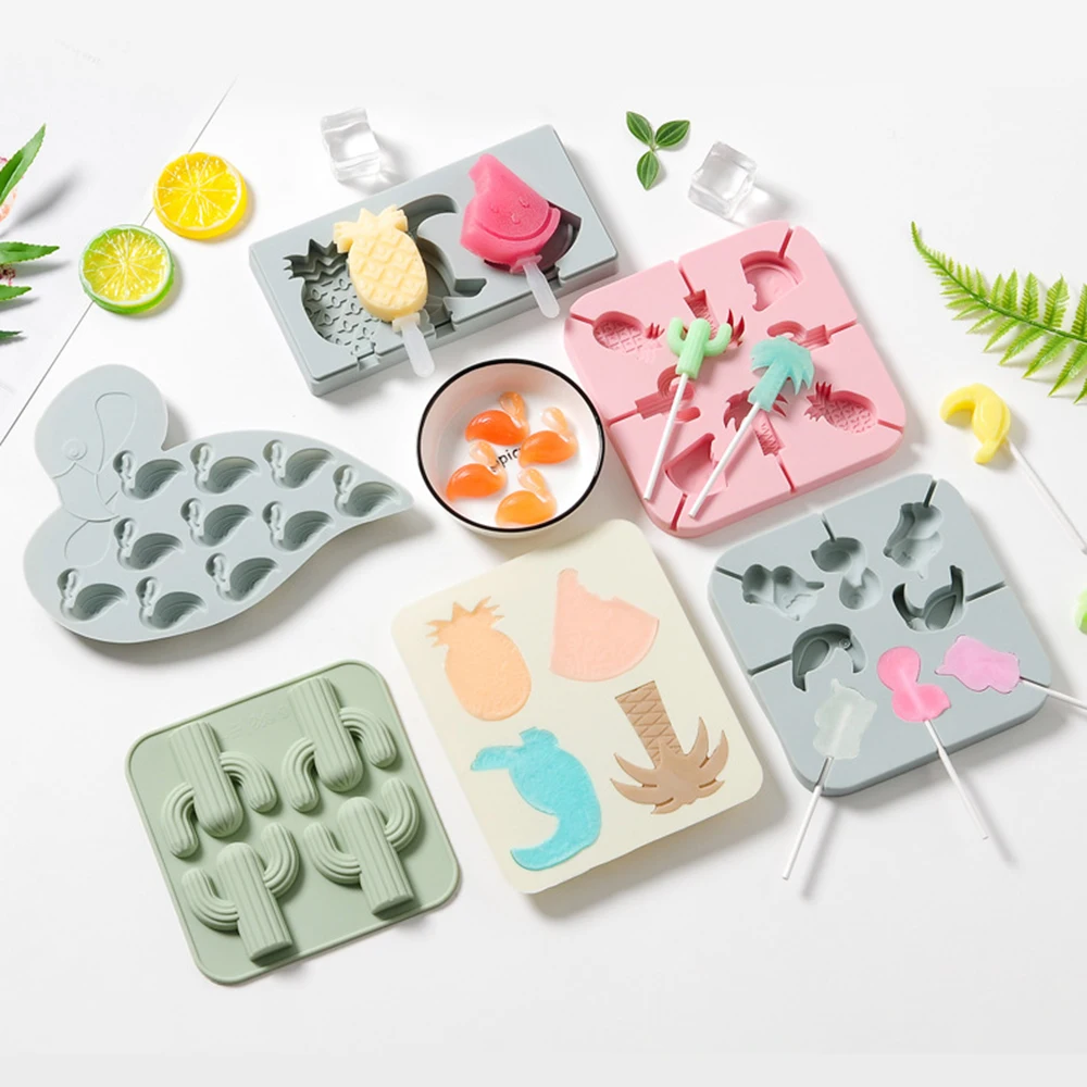 Coconut Flamingo Silicone Molds Fondant Craft Cake Candy Chocolate Sugarcraft Ice cube Pastry Baking Tool Lollipop Mould | Дом и сад
