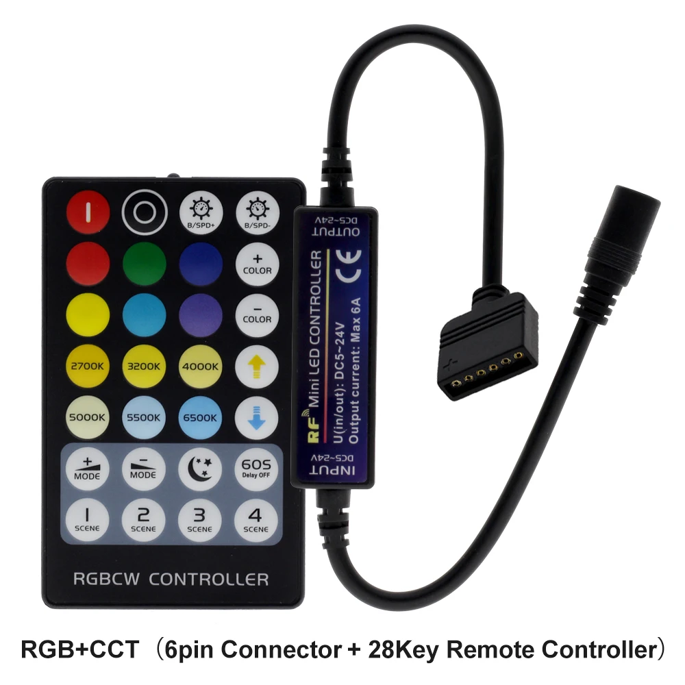 New Arrival LED Strip RF Remote Controller for Single Color / Double White / RGB / RGBW / RGB+CCT LED Strip Control