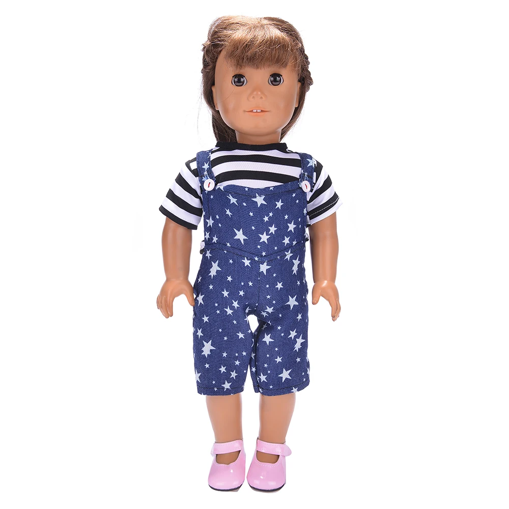 Одежда для кукол в полоску, свадебное вечернее платье, подходит для 18 дюймов, американская кукла и 43 см, Детская кукла для рождества, поколение, игрушки для девочек