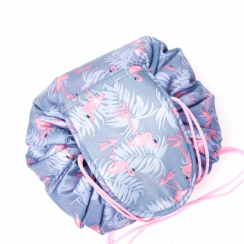 Blue flamingo Женская сумка для хранения косметики с фламинго, сумка для хранения на шнурке, косметичка, портативная косметичка, косметичка, набор - Цвет: Blue flamingo