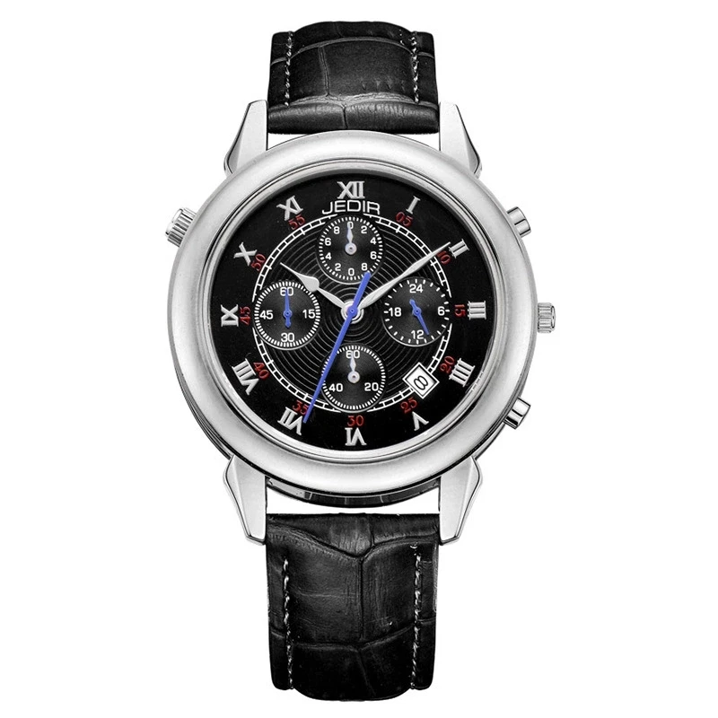 

JEDIR Men's Watches Relogio Mascilino Business Men's Watch Display Date Leather Strap Quartz Wristwatch Chronograph Sport Watch