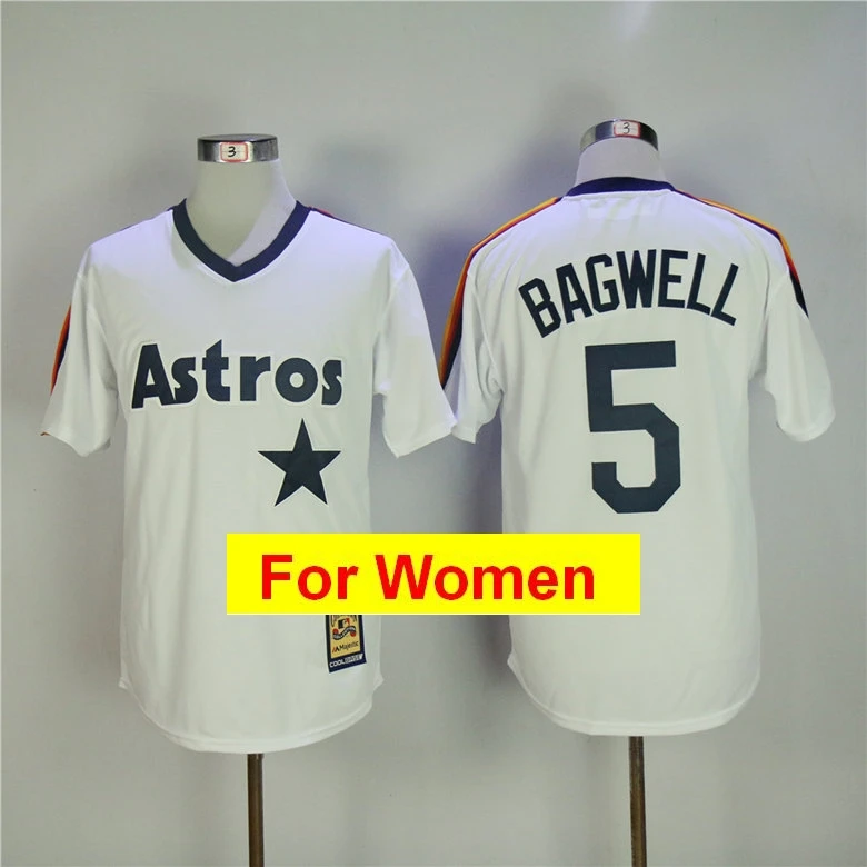 Wowomen Houston Jose Altuve Alex Breg женщины Джефф Бэгвелл Нолан Райан Флекс и крутой базовый игрок Джерси - Цвет: Армейский зеленый