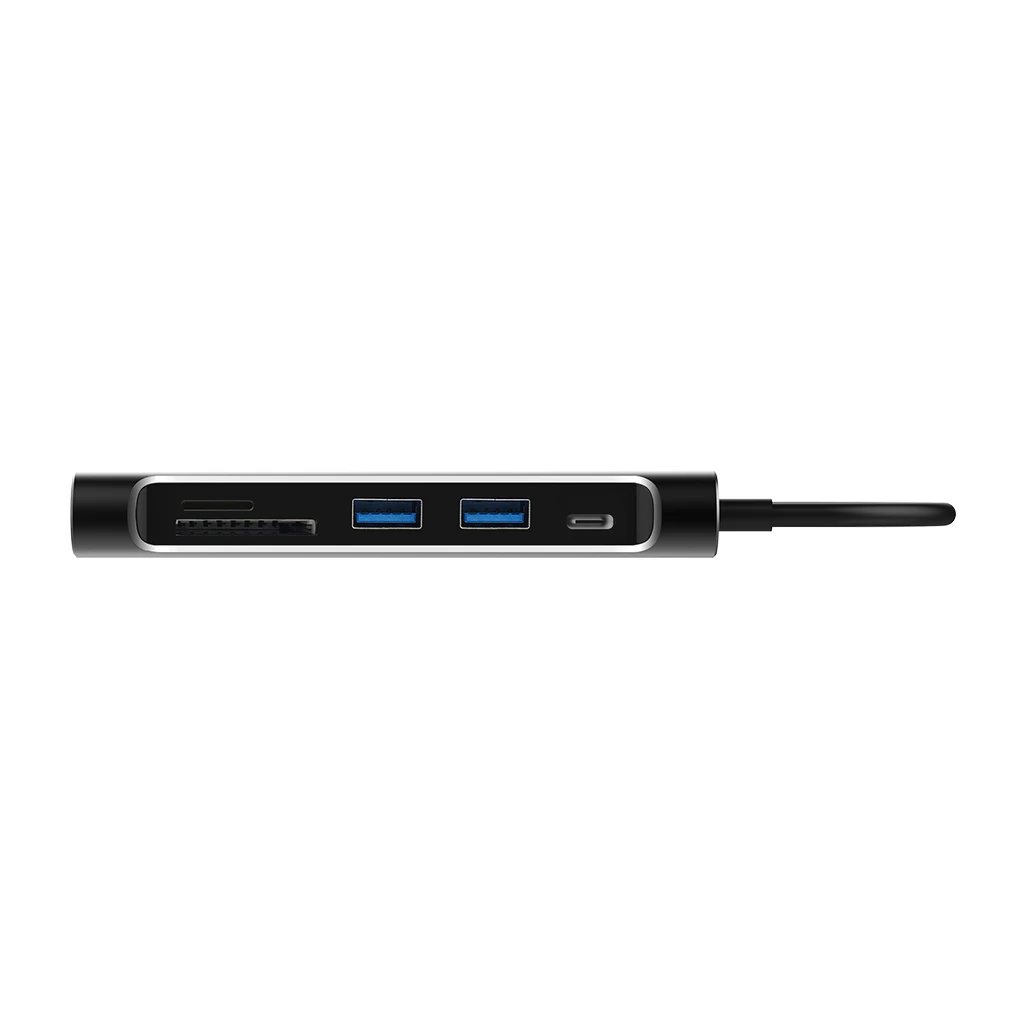 6 в 1 Тип-c Hub портативных Тип с разъемами типа c и USB 4K Разрешение HD Порты и разъёмы адаптер разветвитель TF/SD карта памяти считыватель