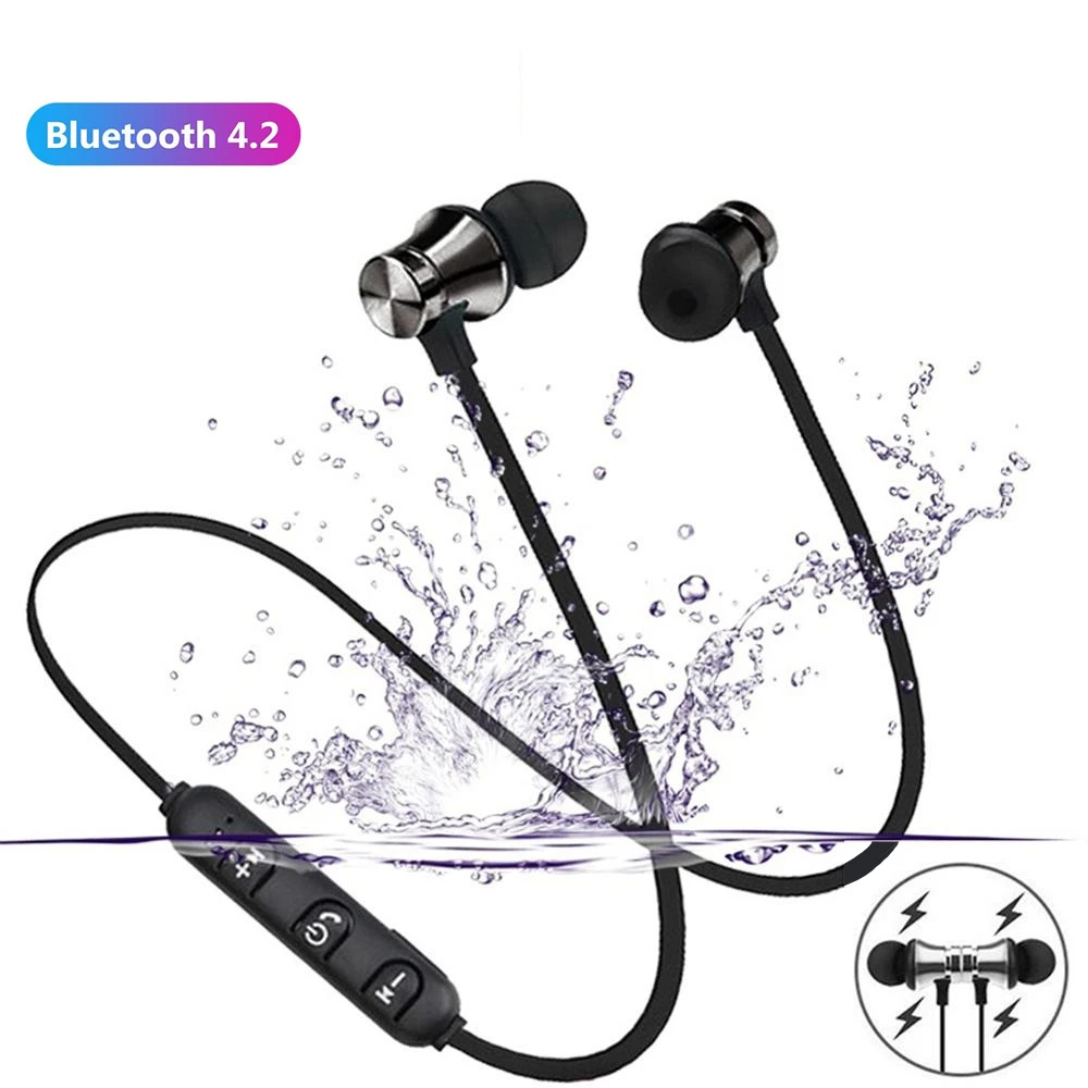 Fone de ouvido XT11 Bluetooth, earbuds magnéticos´sem fio com microfone para iPhone Samsung e Xiaomi, fita para pescoço para esportes
