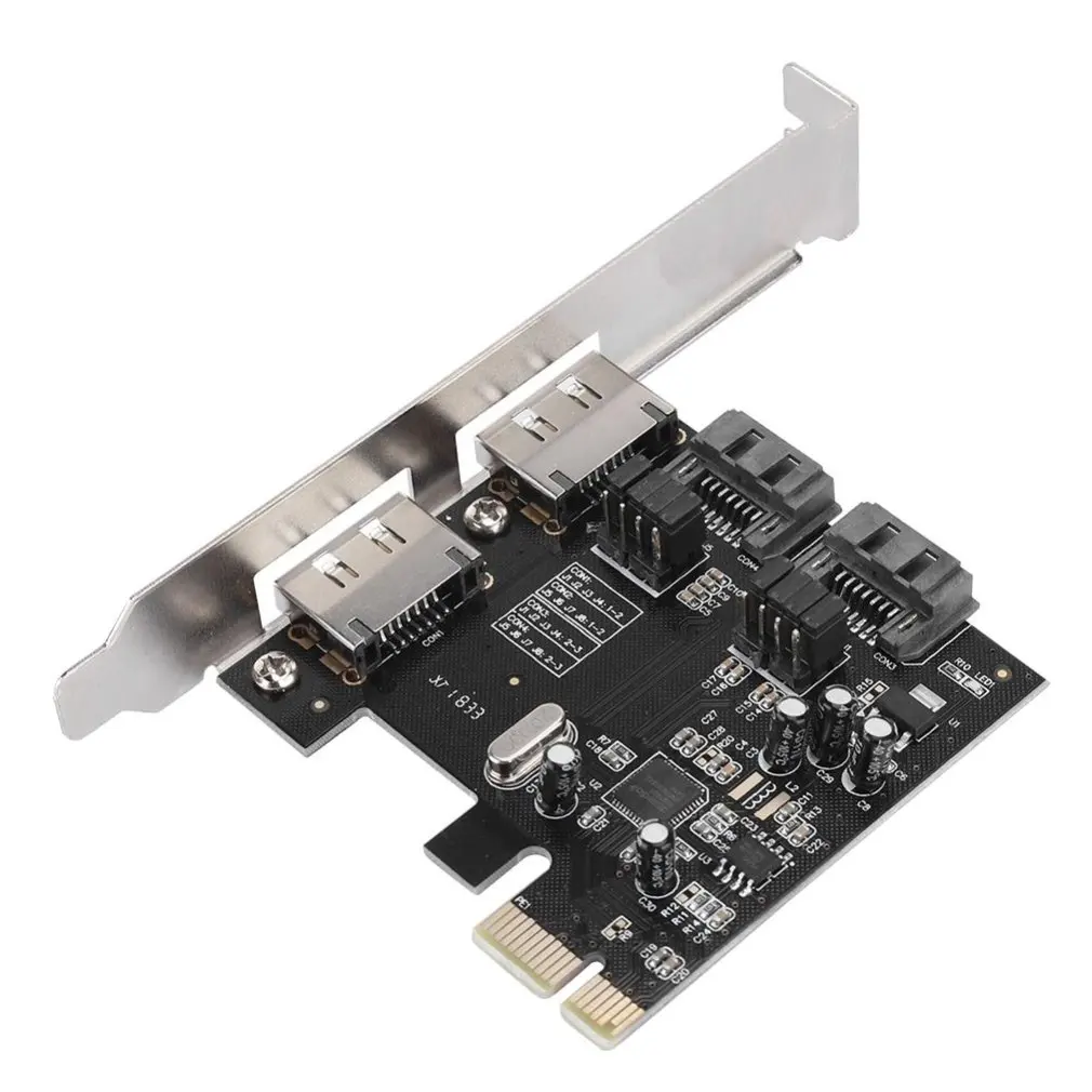 Настольный PCI-E для SATA3 PCI E SATA3.0 6 ГБ/сек. SSD Asmedia чип карты расширения ASM1061 с драйверами CD PCI-Express