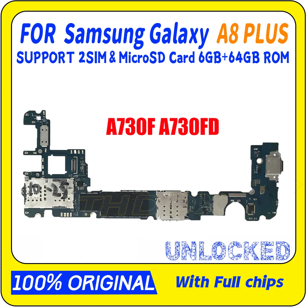 Оригинальная разблокированная основная материнская плата для Samsung Galaxy A8 PLUS 2018 A730